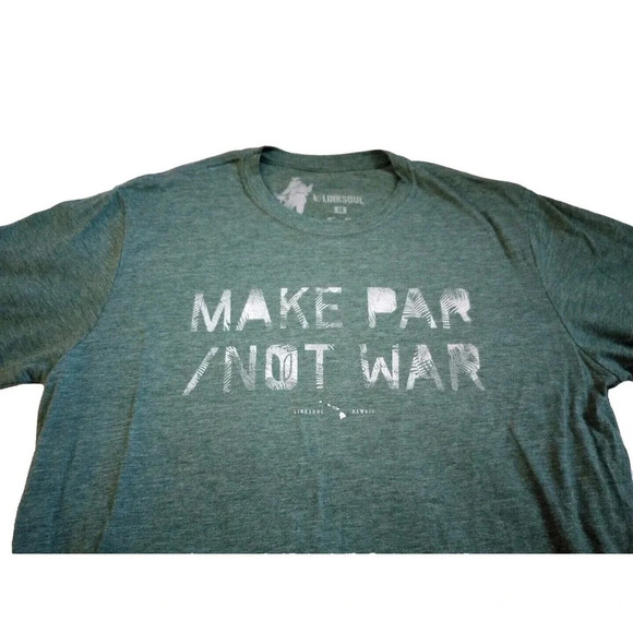 Link Soul Graphic T Shirt Mens Size S Short Sleeve Make Par Not War Golf Tee New - Picture 2 of 5